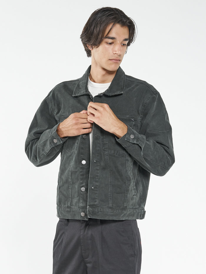 Green corduroy hot sale trucker jacket