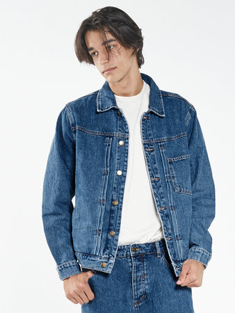 Ryder Oversized Denim Jacket - Highway Blue