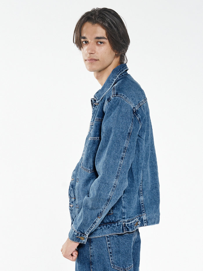 Ryder Oversized Denim Jacket  - Highway Blue