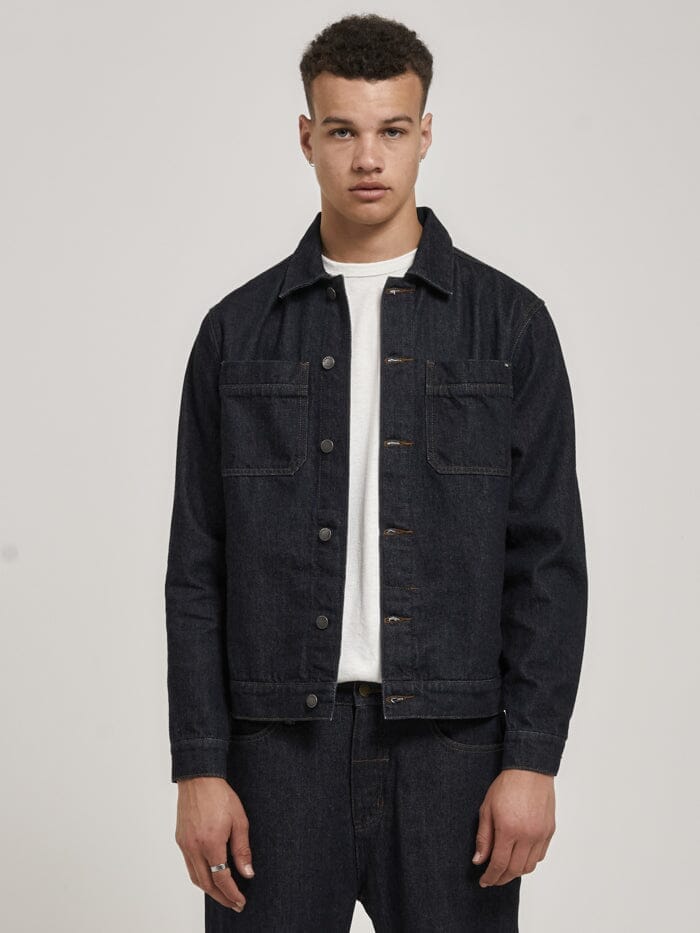 Canyon Oversized Denim Jacket - Raw Indigo