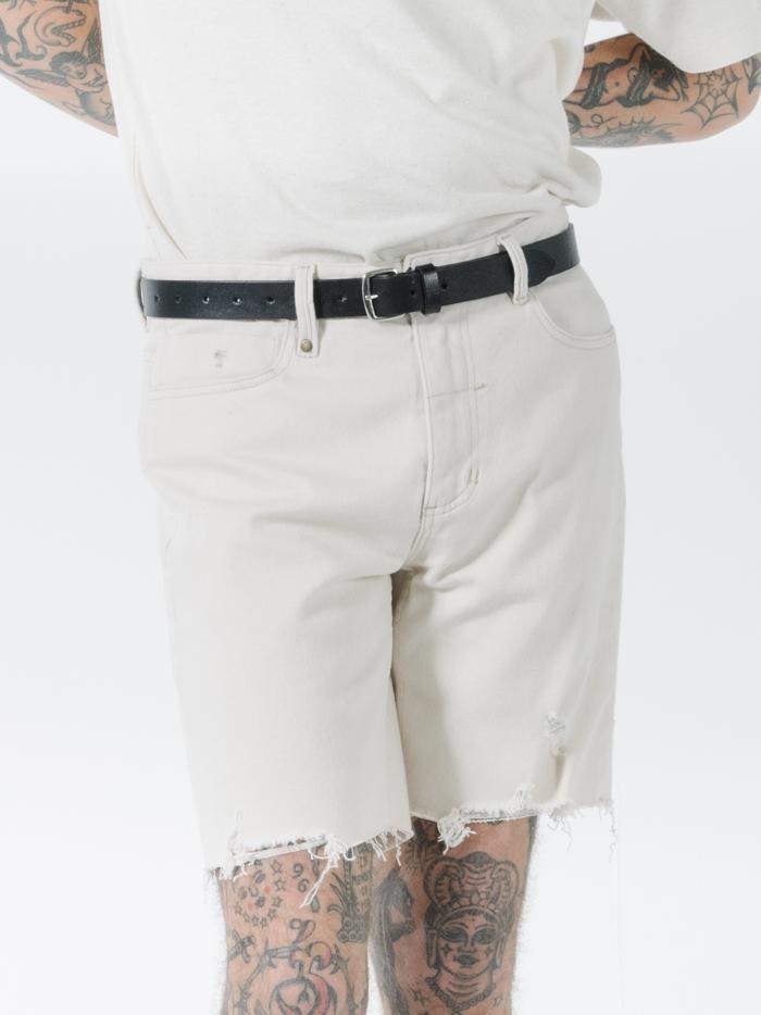 Destroyed Bones Denim Short - Unbleached