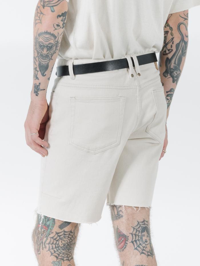 Destroyed Bones Denim Short - Unbleached