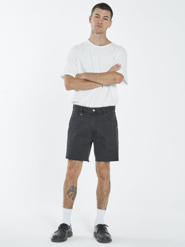 Mandude Denim Short - Aged Black