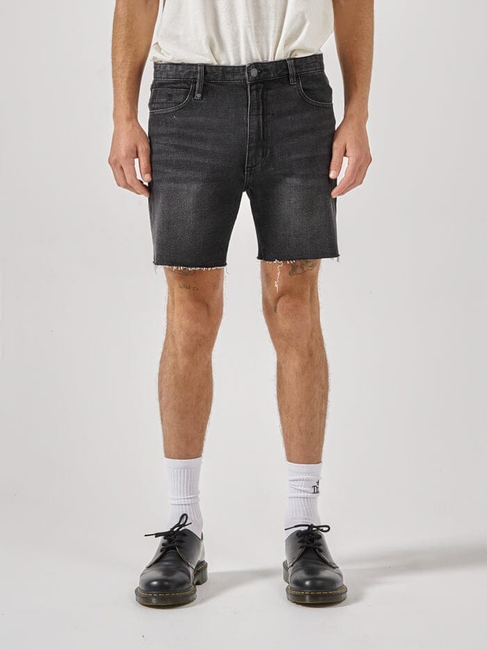 Mandude Denim Short - Smoke Black