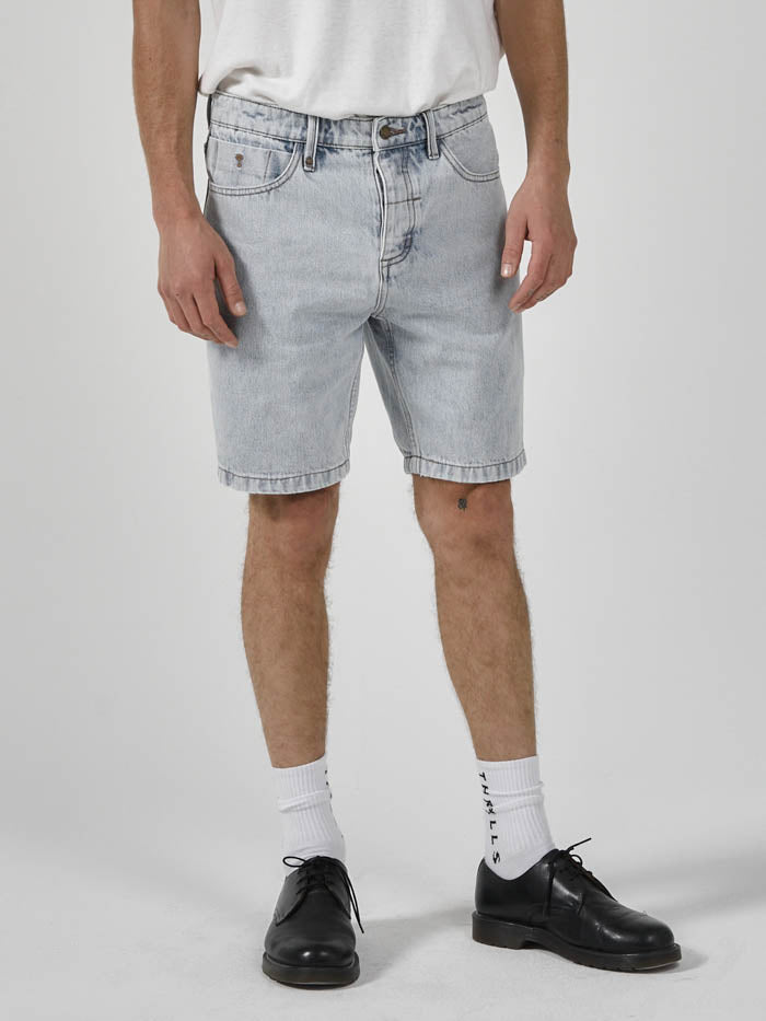 Chopped Hem Denim Short - Faded Generation Blue