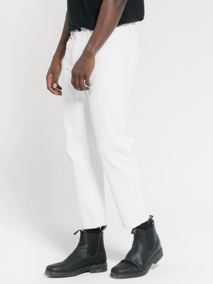Chopped Denim Jean - Optic White