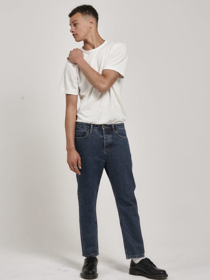 Chopped Denim Jean - Worn In Blue