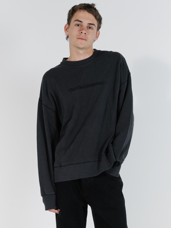 Tonal Thrills Company Slouch Fit Crew - Heritage Black