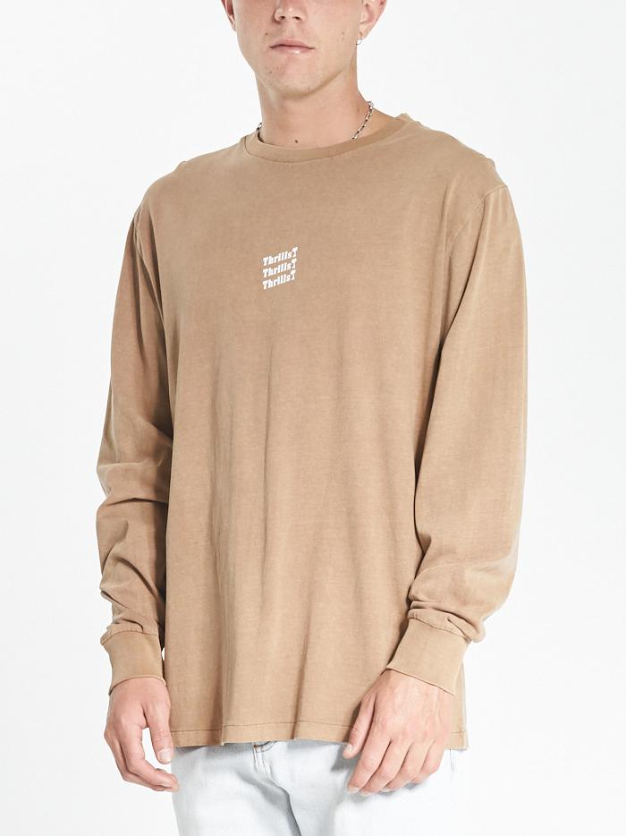Thrills Unlimited Merch Fit Long Sleeve Tee - Tobacco