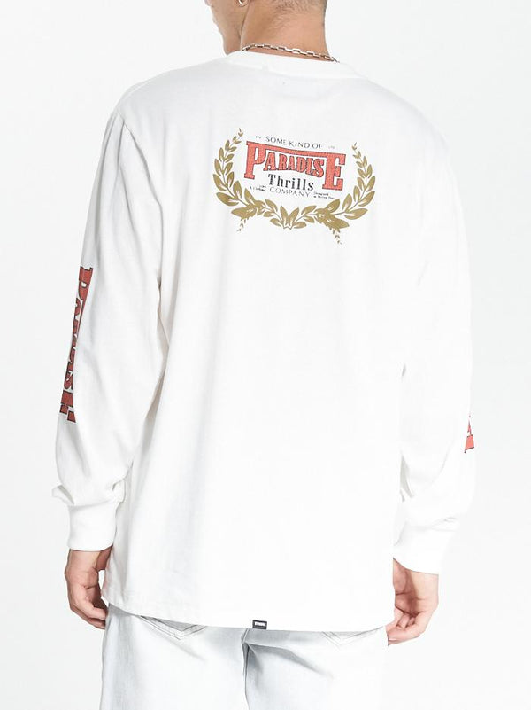 Speed Wreath Merch Fit Long Sleeve Tee - Dirty White