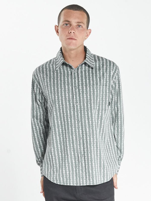 Wallflower Oversized Long Sleeve Shirt - Lume Green
