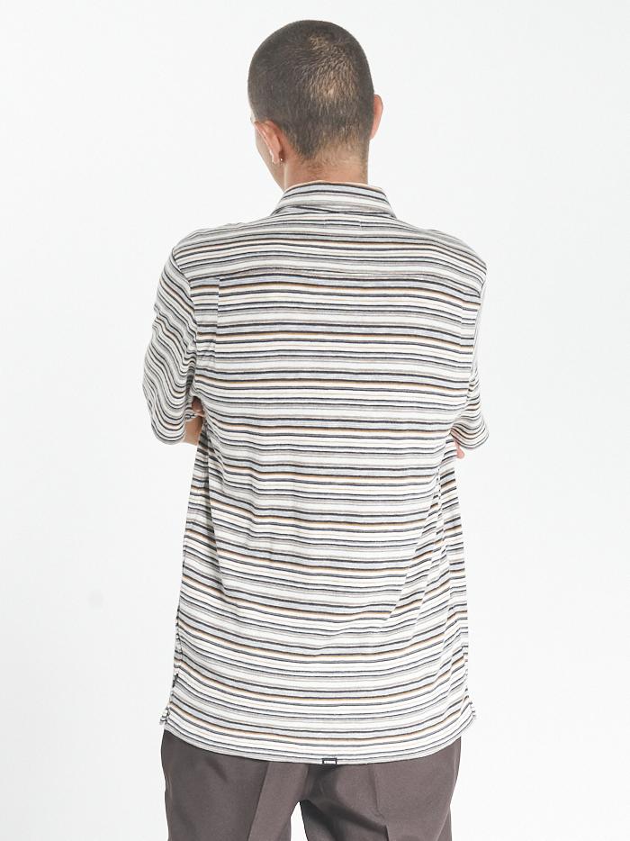 Indie Stripe Bowling Shirt  - Heritage White