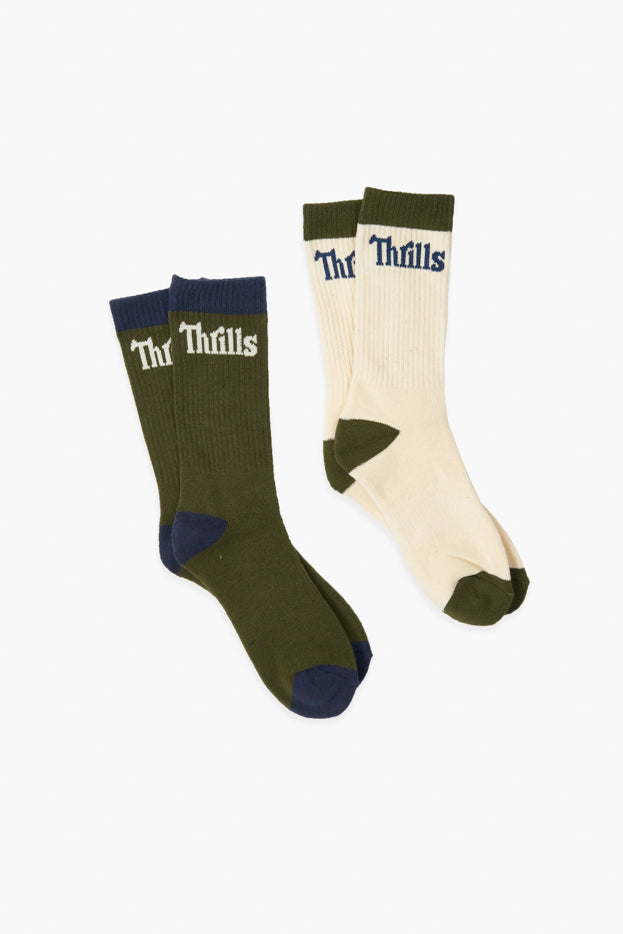 Never Forget 2 Pack Sock - Military/Unbleached