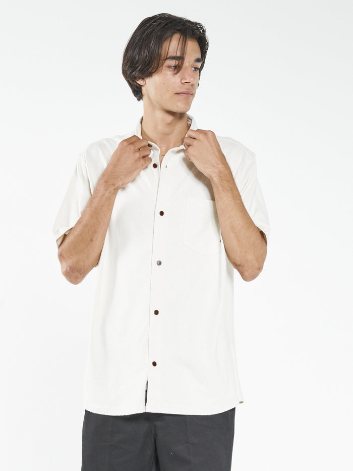 Hemp Thrills Oversize Short Sleeve Jersey Shirt - Unbleached