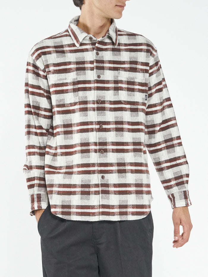 Eighty Four Long Sleeve Flannel Shirt - Brown