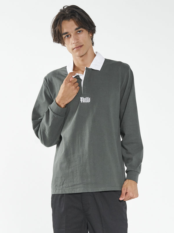 Infinite Thrills Rugby Polo - Oil Green