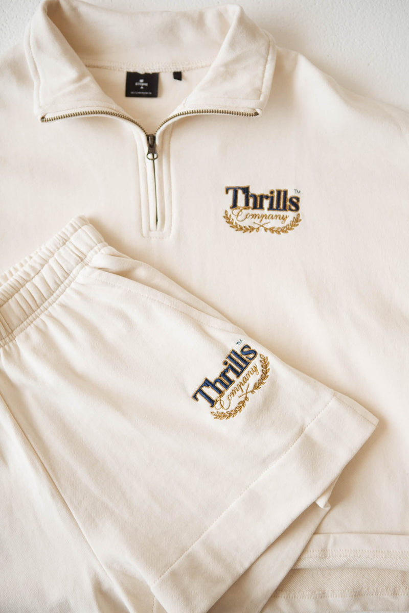 Deluxe 3/4 Zip Pullover - Unbleached
