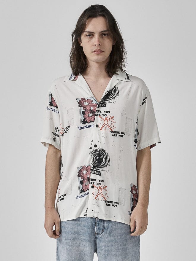 Nature Of Reality Bowling Shirt - Dirty White