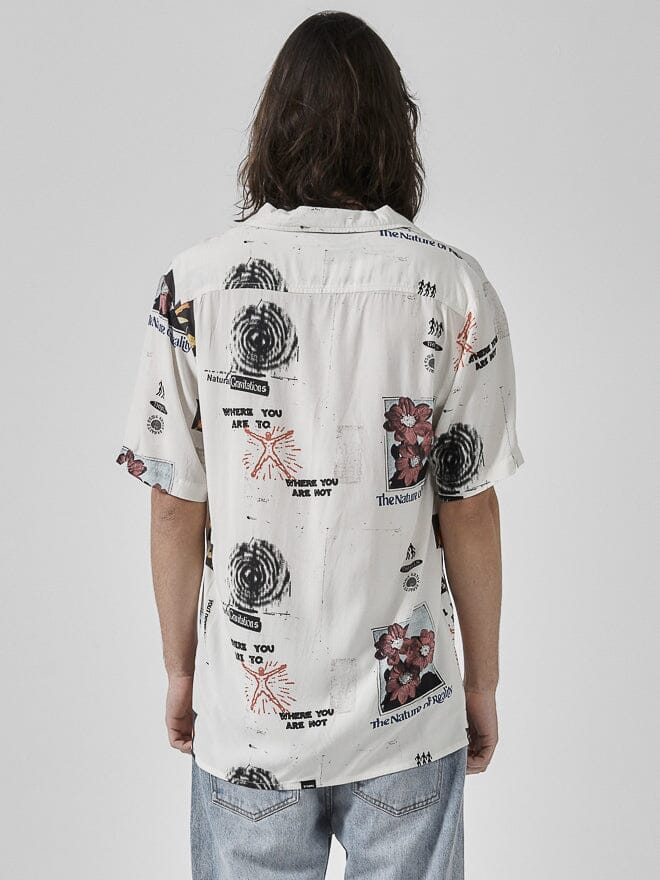 Nature Of Reality Bowling Shirt - Dirty White