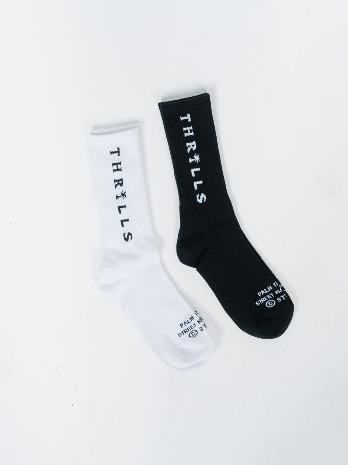 Palmed Thrills Company 2 Pack Sock - Black-White