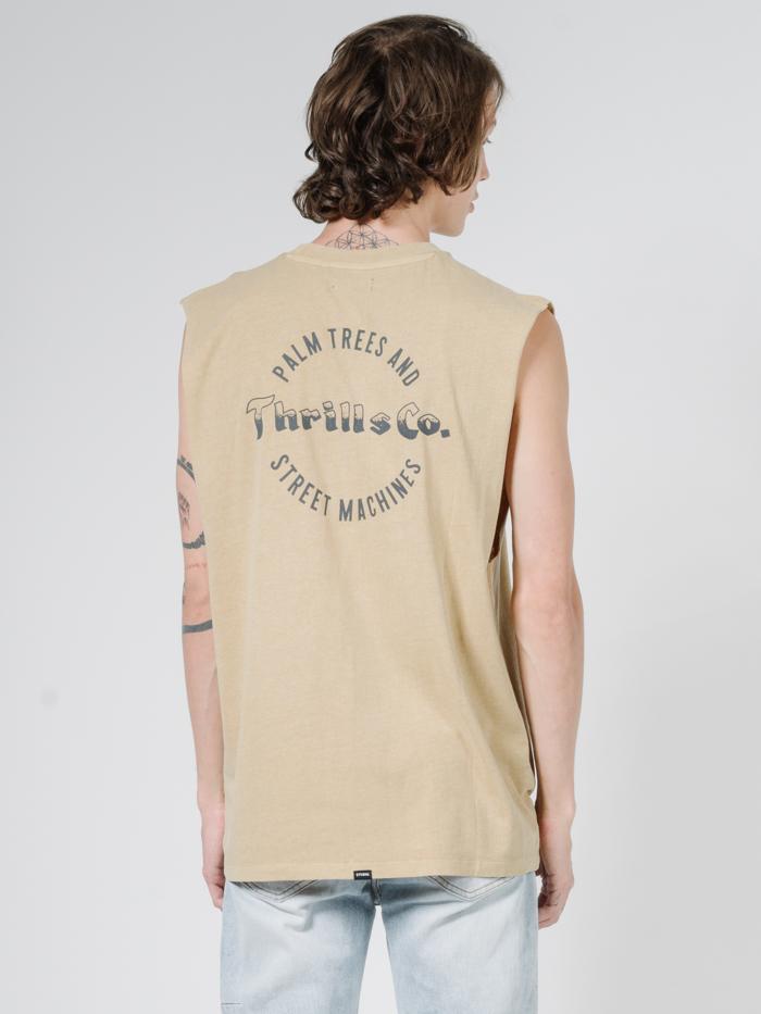 Wellness Merch Fit Muscle Tee - Faded Gold