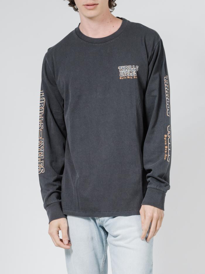 Thrills Cycles Merch Fit Long Sleeve Tee - Heritage Black