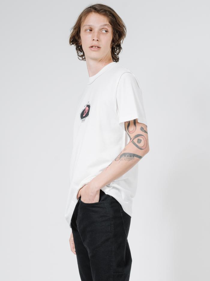 Tribute Reverse Merch Fit Tee - Dirty White