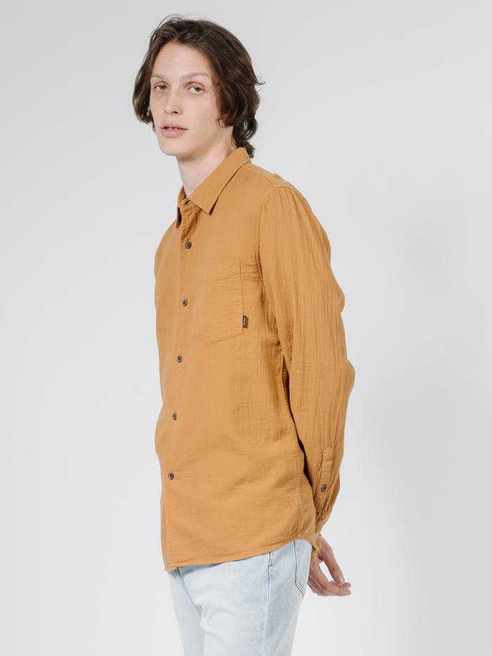Dril Long Sleeve Shirt - Golden Brown