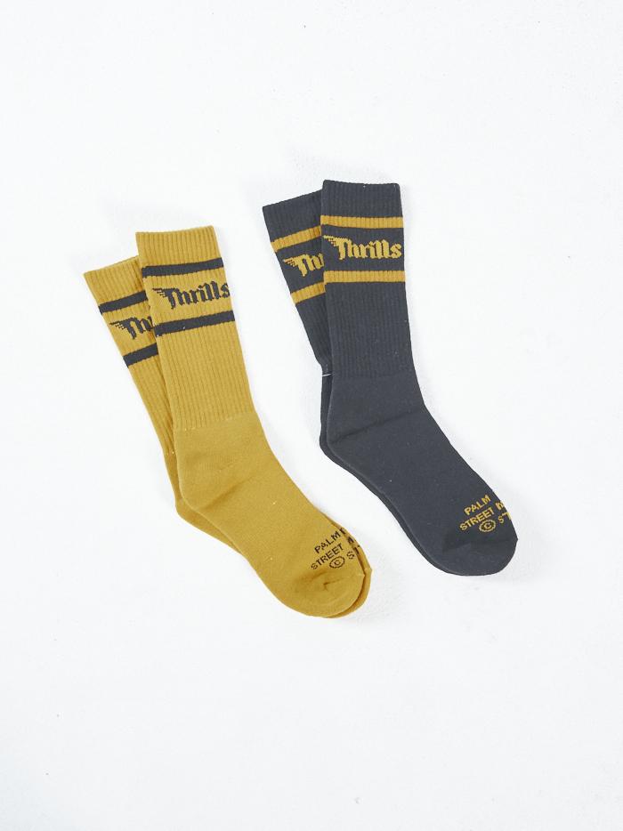 Forget Me Not 2 Pack Socks - Mineral Yellow-Black