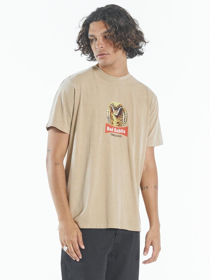 King Habits Merch Fit Tee - Washed Tan
