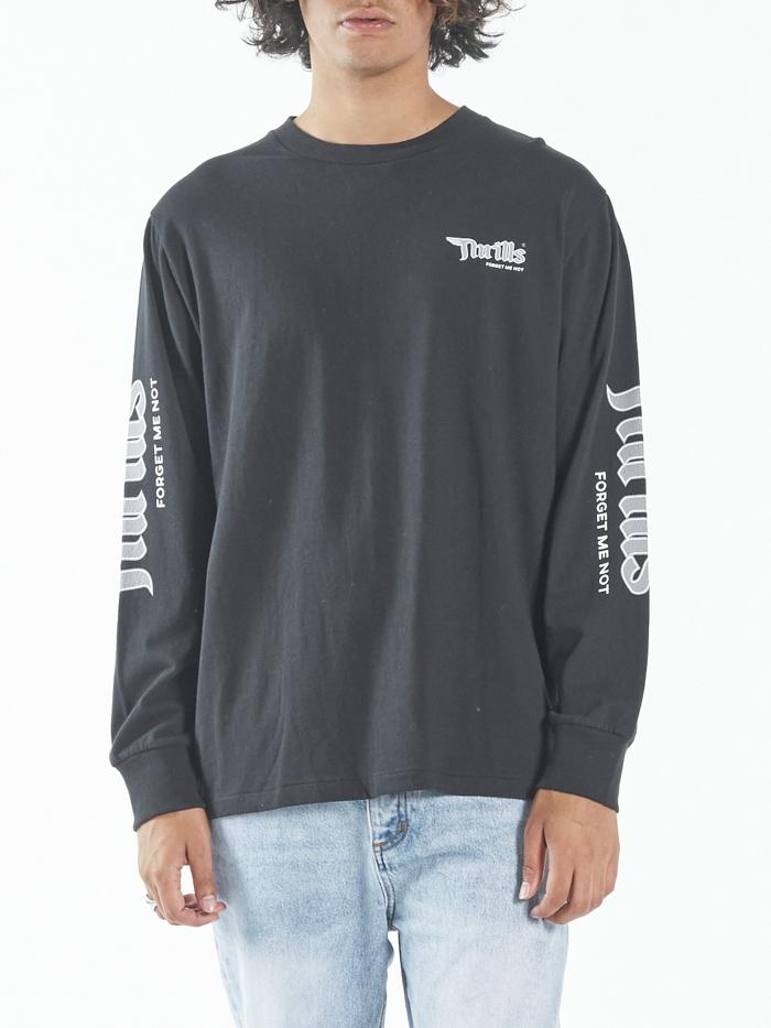 Forget Me Not Merch Fit Long Sleeve Tee - Black