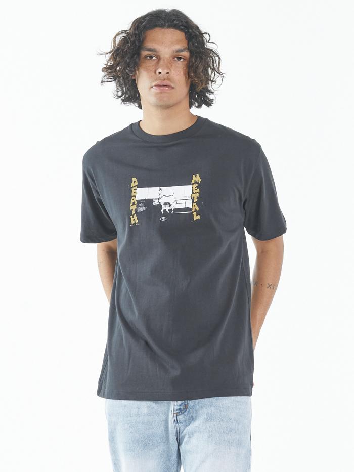 Death Metal Merch Fit Tee - Washed Black