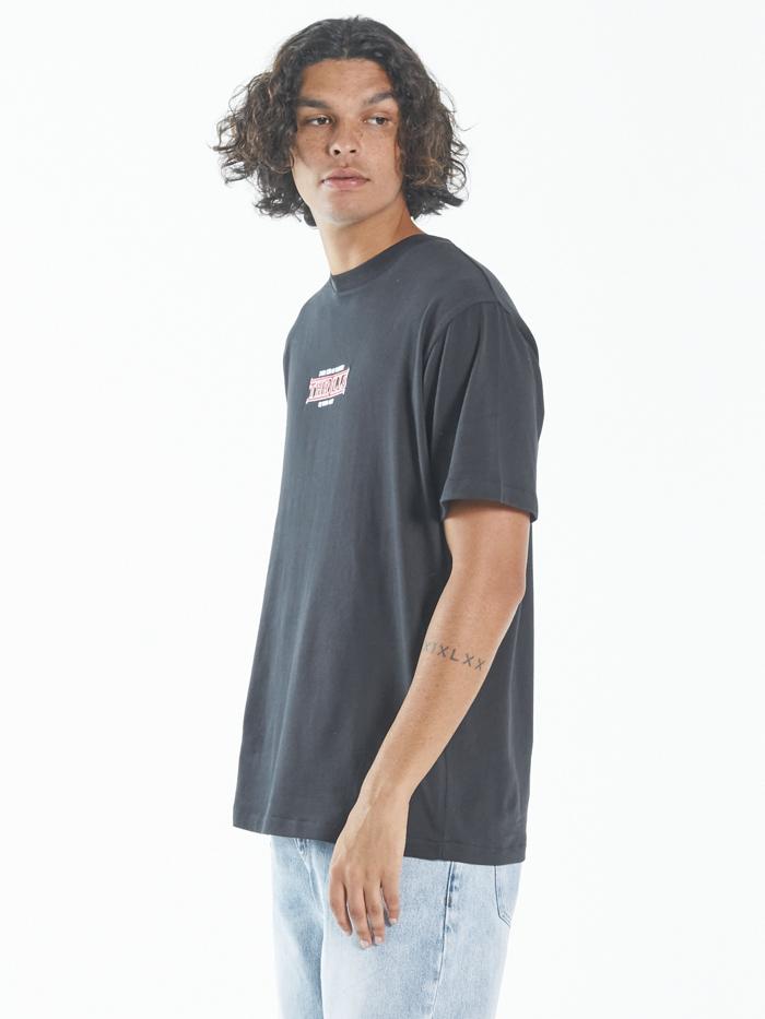Thrills Days Merch Fit Tee - Washed Black