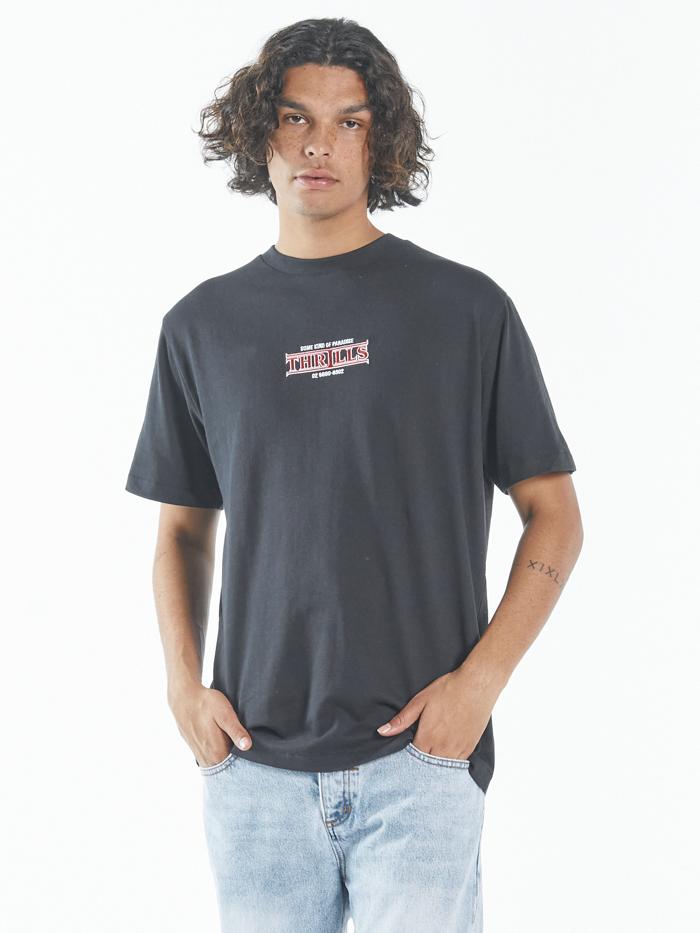 Thrills Days Merch Fit Tee - Washed Black – Thrills Co USA