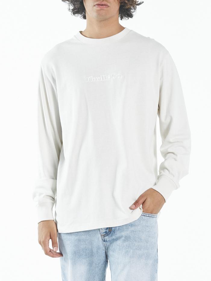 Tonal Thrills Co Embro Merch Fit Long Sleeve Tee - Heritage White
