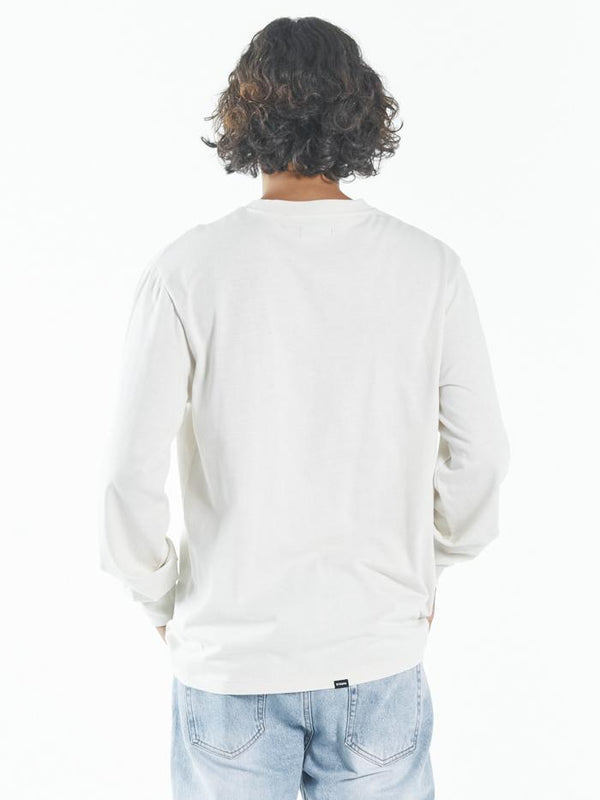 Tonal Thrills Co Embro Merch Fit Long Sleeve Tee - Heritage White