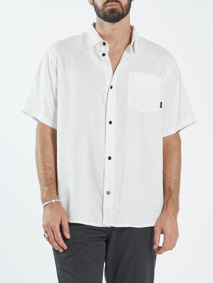 Hemp Minimal Thrills Short Sleeve Shirt - Dirty White