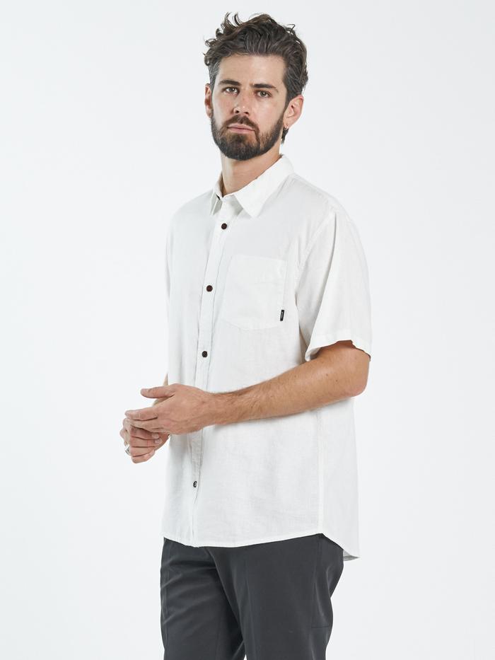 Hemp Minimal Thrills Short Sleeve Shirt - Dirty White