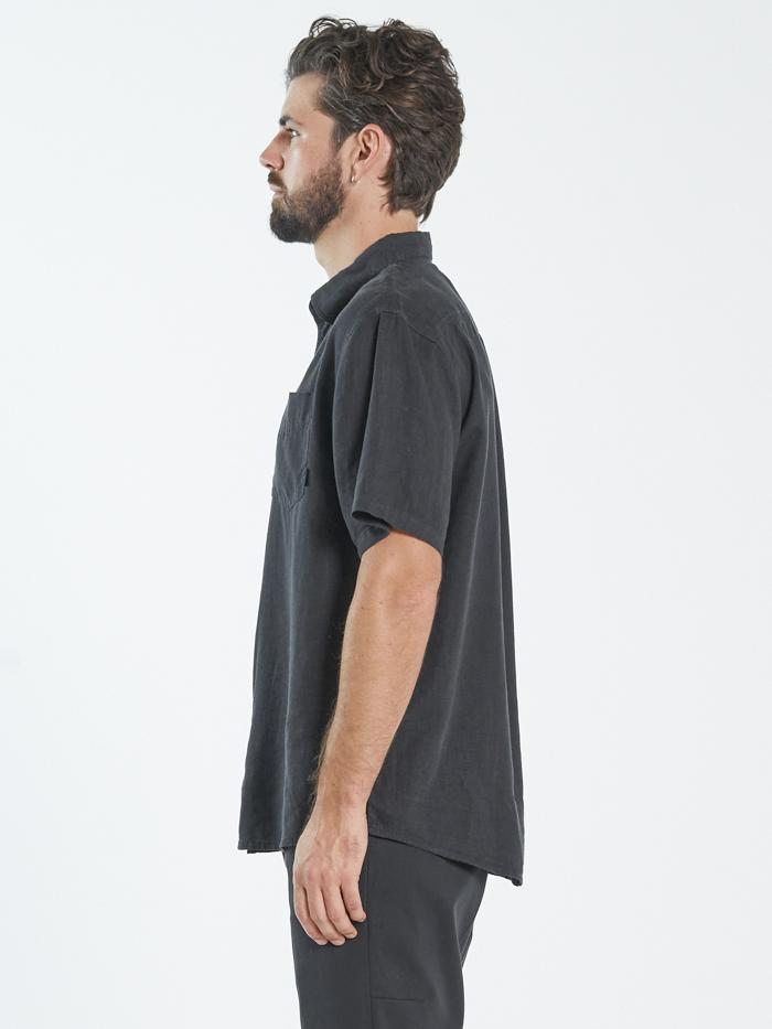 Hemp Minimal Thrills Short Sleeve Shirt - Black