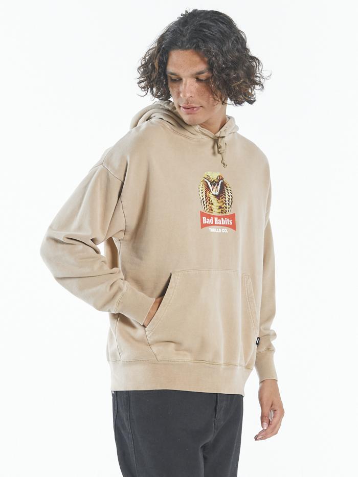 King Habits Slouch Pull On Hood - Washed Tan