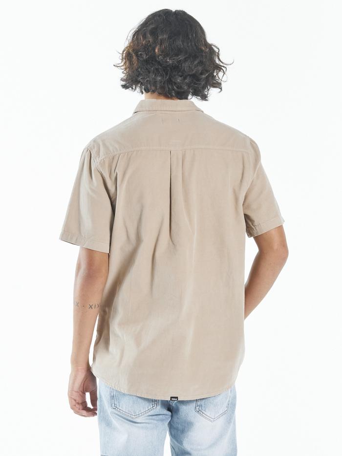 Stranded Cord Short Sleeve Shirt - Aged Tan