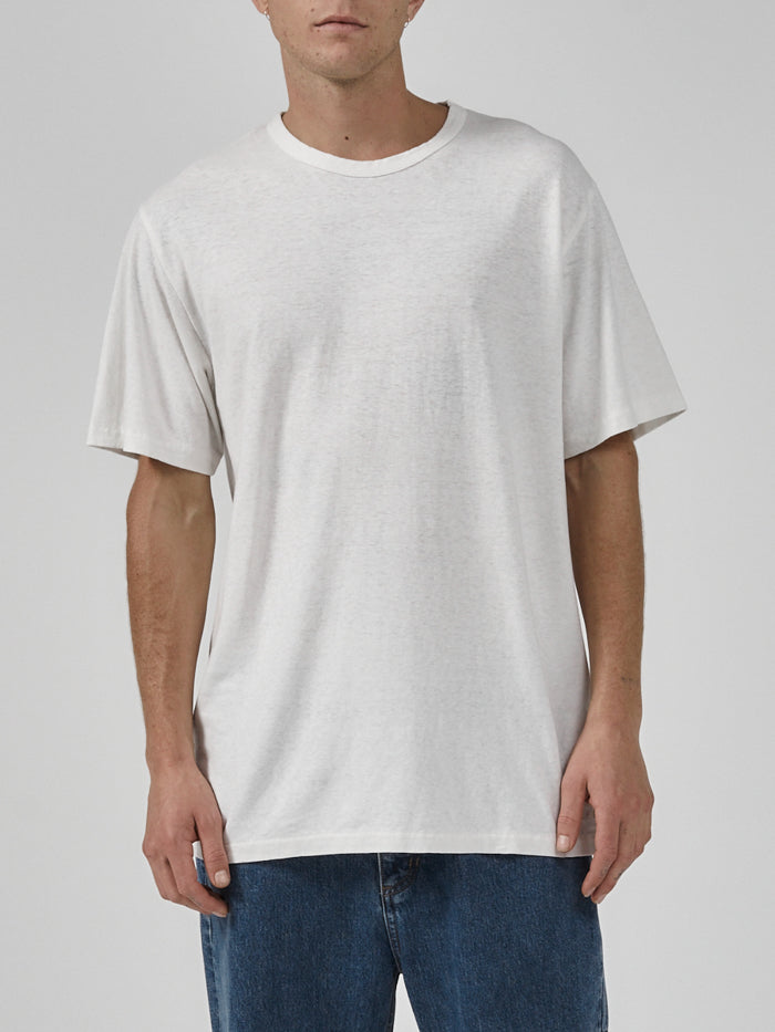 Hemp Thrills Embro Lightweight Merch FIt Tee - Dirty White