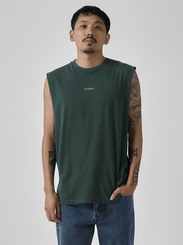 Minimal Thrills Merch Fit Muscle Tee - Mallard Green