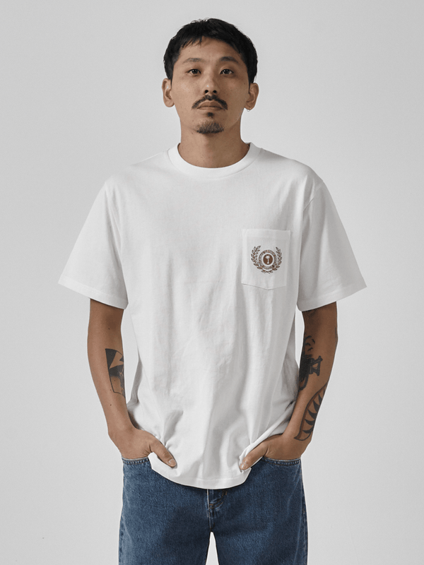 King of Thrills Merch Fit Pocket Tee - Dirty White