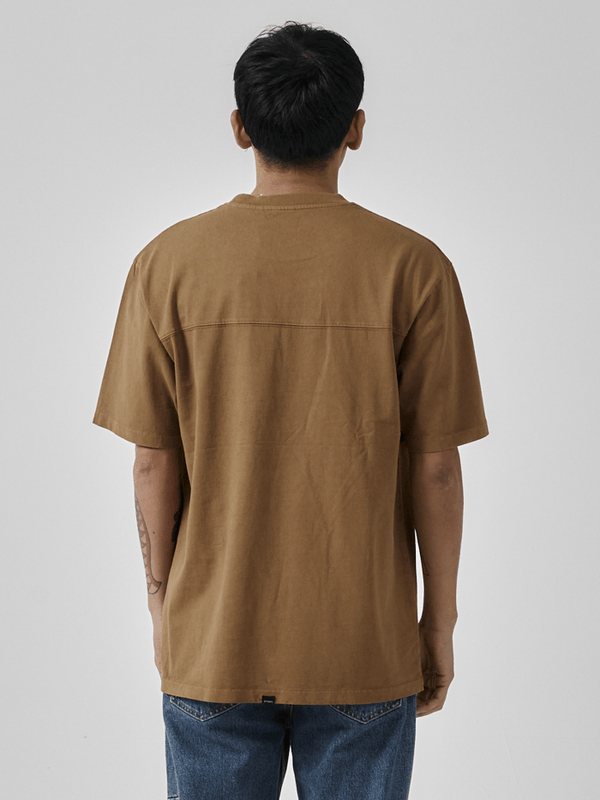 Thrills Union Oversize Fit Panel Tee - Tobacco