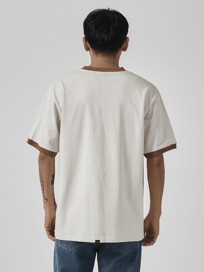 Thrills Oversize Fit Ringer Tee - Unbleached