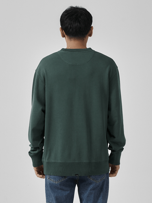 Minimal Thrills Oversize Crew  - Mallard Green