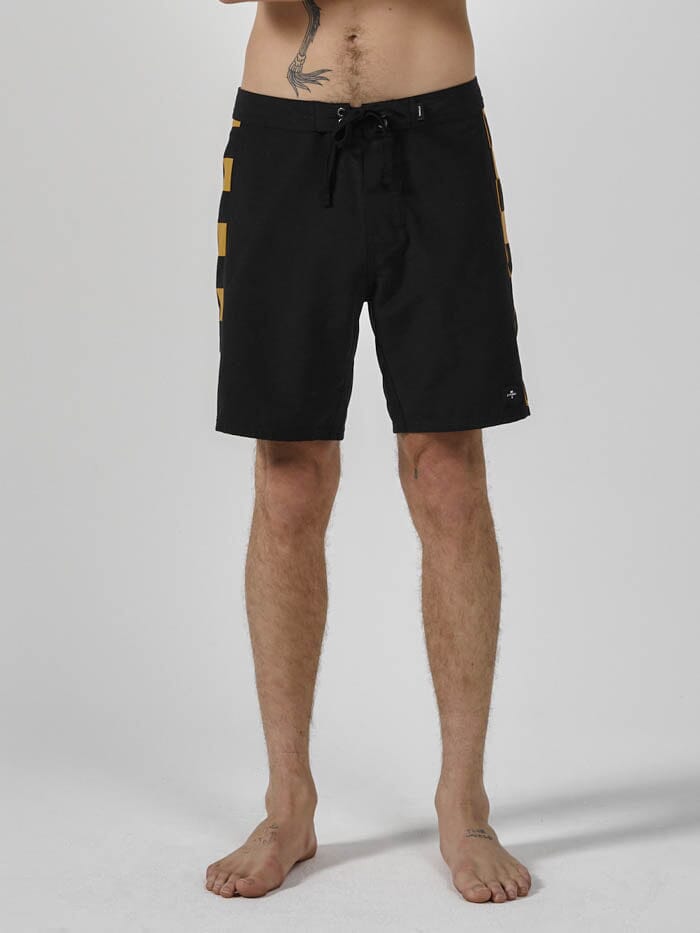 El Sol Check Boardshort - Black