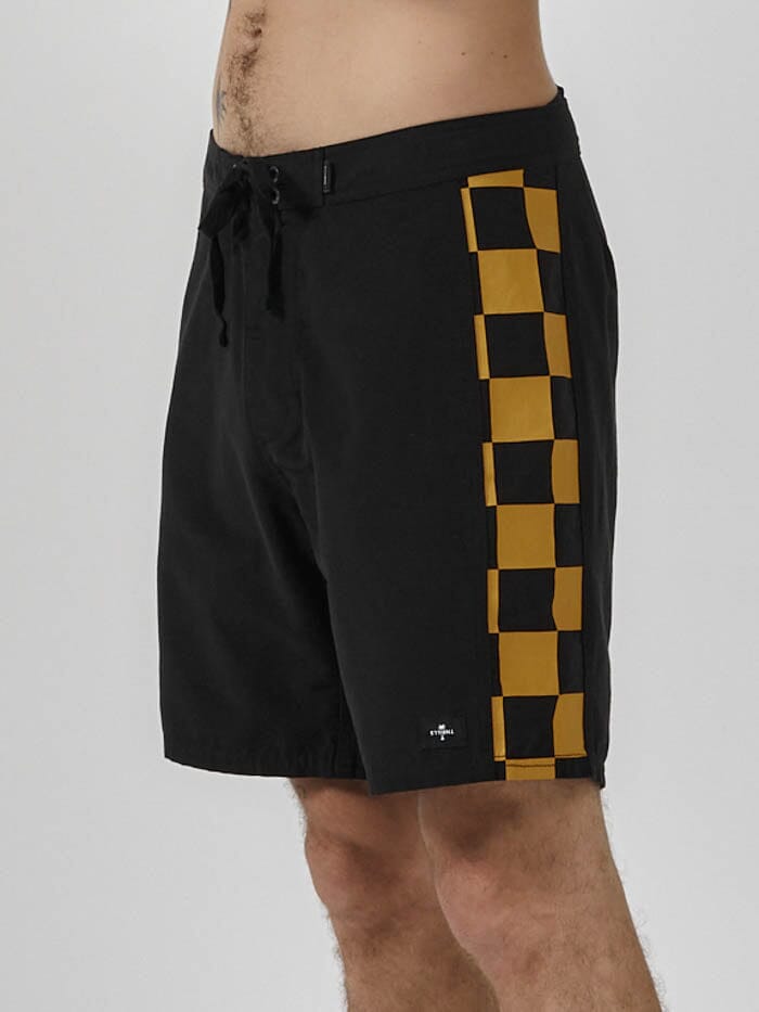 El Sol Check Boardshort - Black