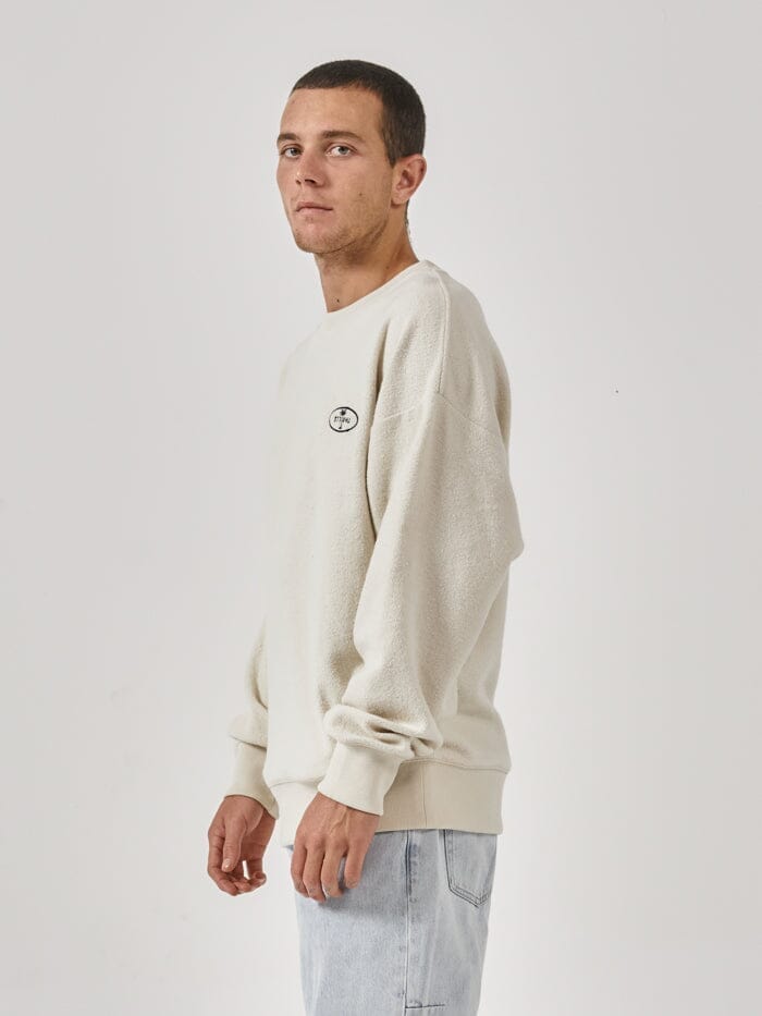 The Nature Of Reality Slouch Crew Fleece - Heritage White